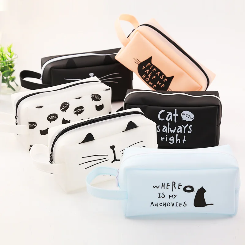 

Large Capacity New Korean Version Of The Cute Cat Pencil Case Cartoon Cat Student Pencils Cases Back To School Office Supplies