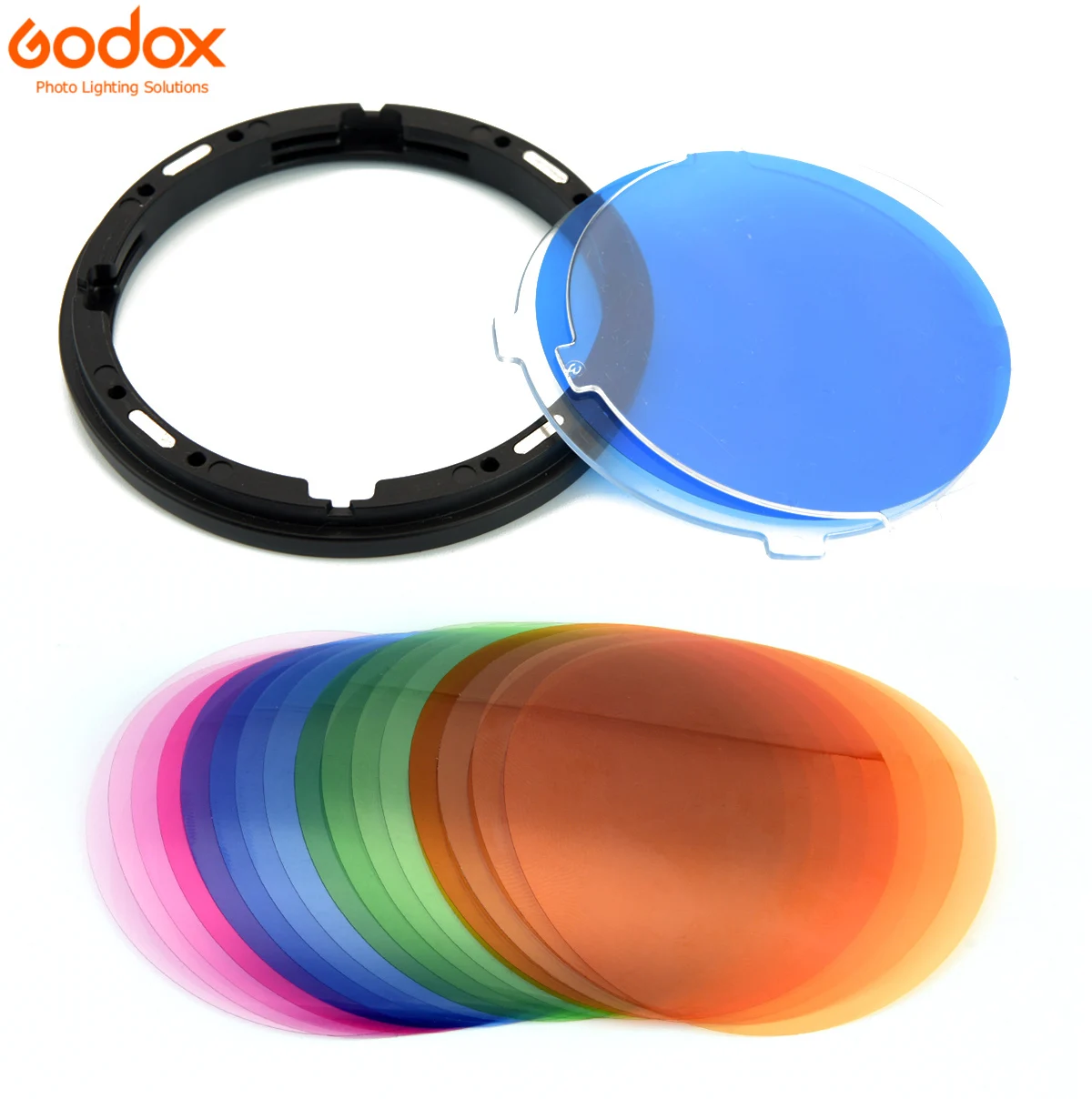 Goede Godox AK R16 Magnetische Mount Diffuser Plaat met V 11C V 11T Kleur Effect Gel Set voor Godox V1 Serie Flitslicht speedlite