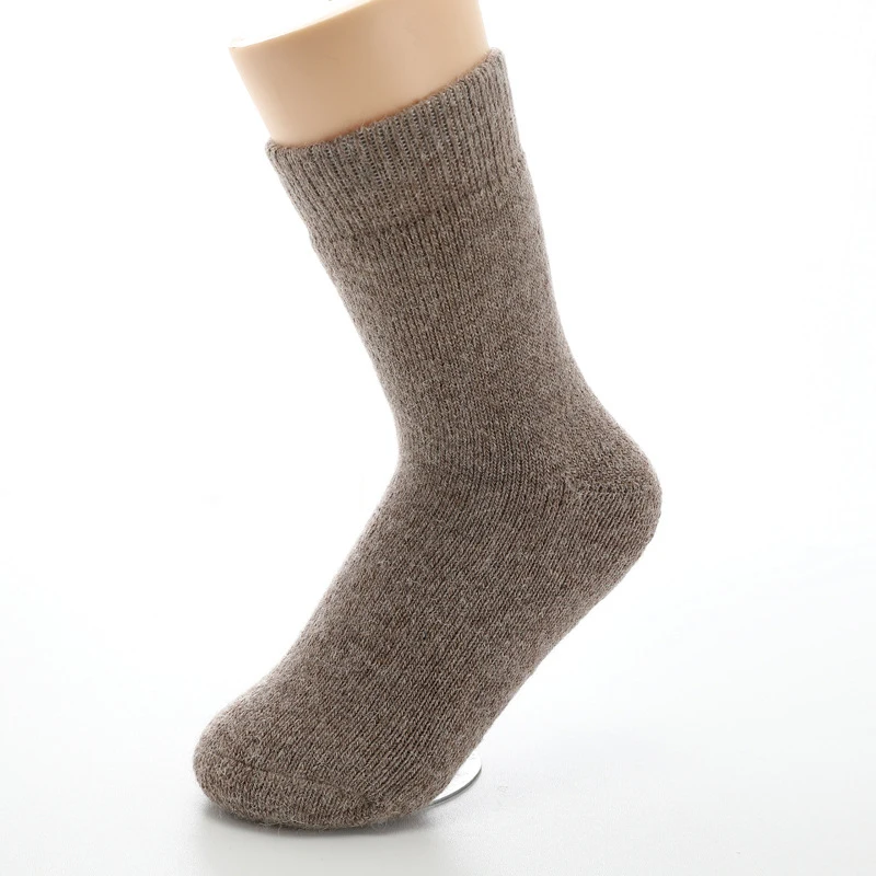 Russia Super Thicker Solid Socks Merino Wool Rabbit Socks Against Cold Snow Winter Funny Happy Female Women