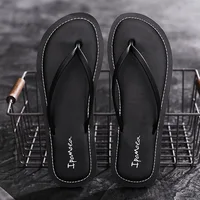 Leather Flip Flops Women's Summer Fashion Wear Non-slip Beach Sandals New Beach Simple Tide Brand Slippers - Image 4