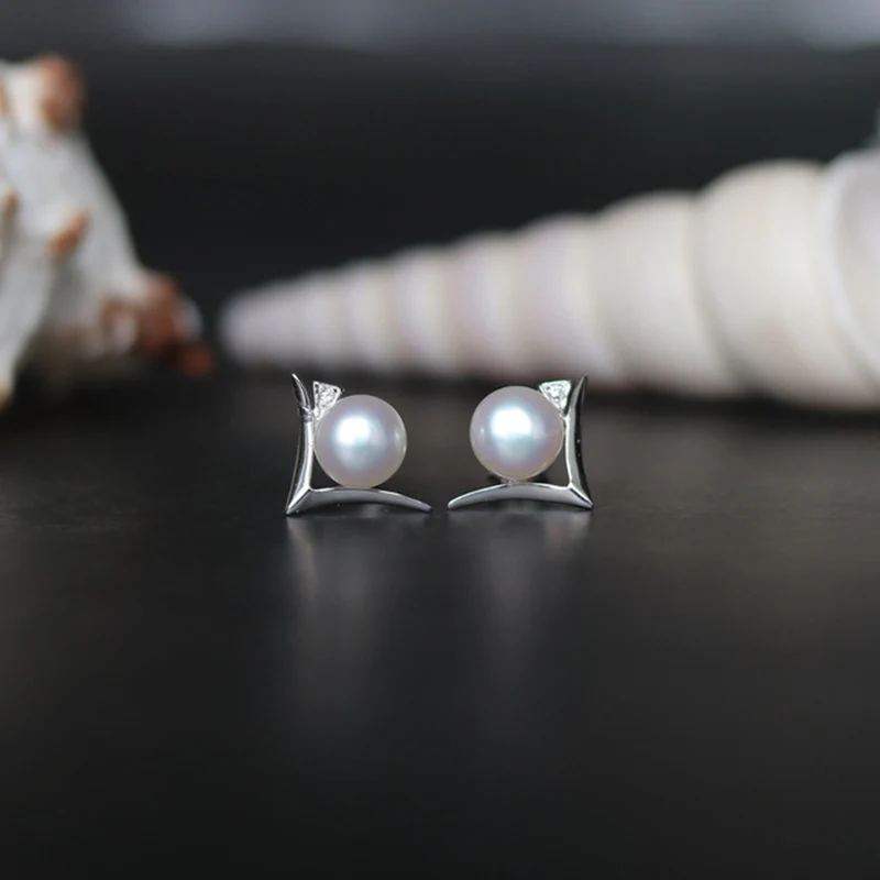 925 sterling silver pearl stud earring (4)