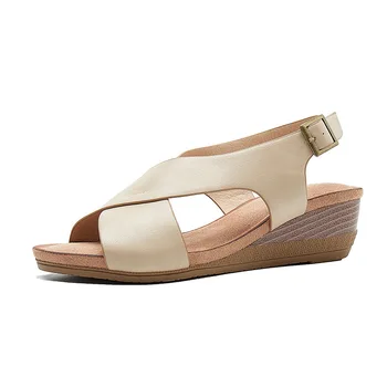 

Ladies Shoes 2020 New Wedge Cuffed L Sandals Minimalist Sandals Female