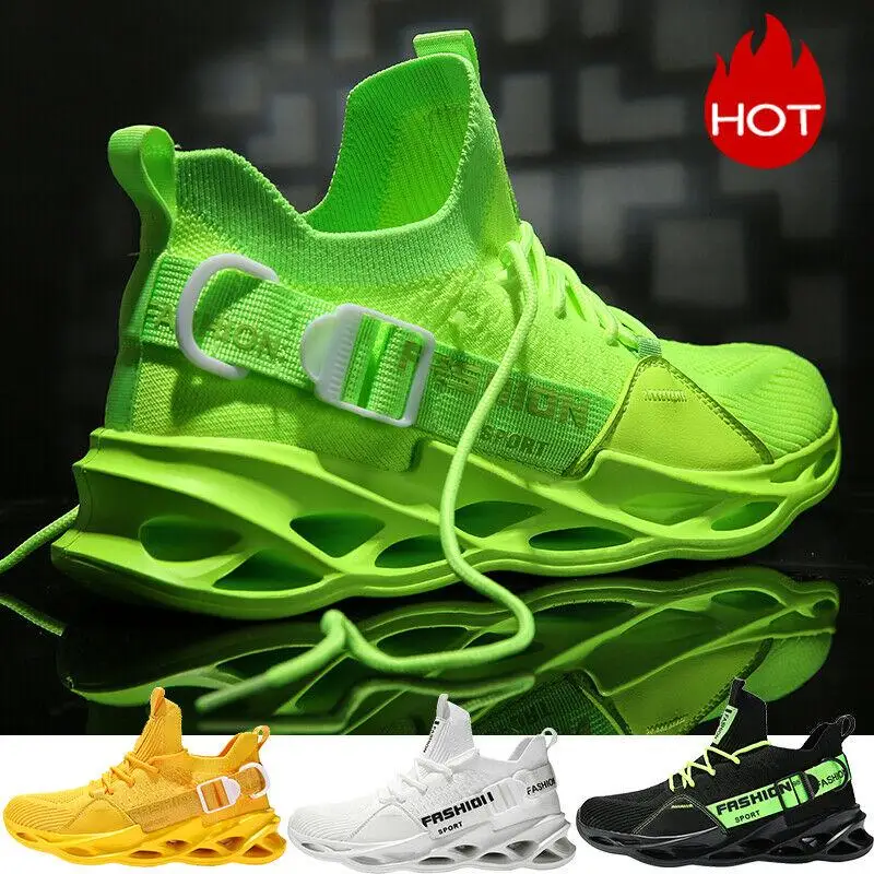 LEOSOXS Mens Blade Sneakers Lightweight Running Shoes Non-slip Comfort Tennis
