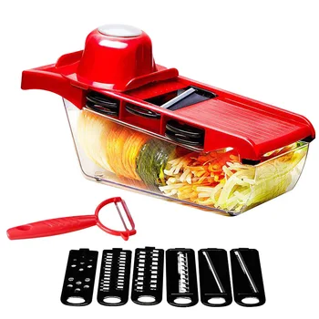 

6 In 1 Multifunction Cutter Carrot Vegetable Potatoes Salad Radish Slicer Peeler Grater Cooking Cutter Chopper Kitchen Gadgets