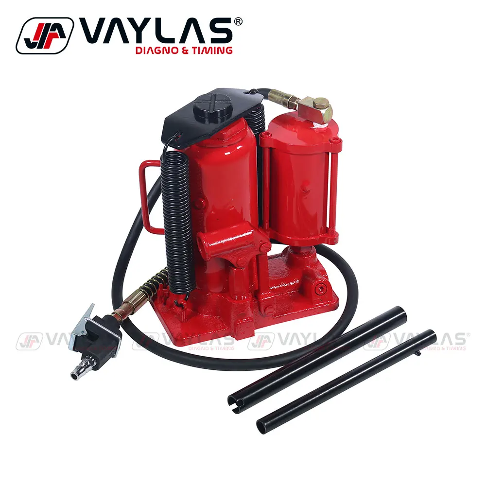 Air-Operated Pneumatic Hydraulic 12 Ton Bottle Jack Automotive Repair Tool Red 