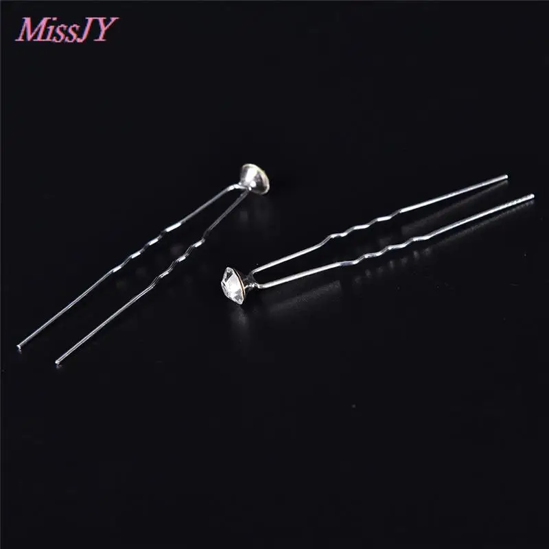 Crystal Pearl Rhinestone Diamante Hair Pins Flower Hair Clip 20PCS for Bridesmaid Wedding Bridal