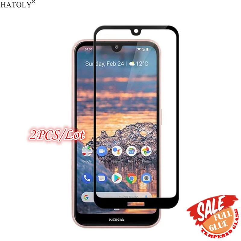

2PCS Full Glue Glass For Nokia 2.2 Tempered Glass Screen Protector For Nokia 2.2 Full Coverage Phone Film For Nokia 2.2 Glass
