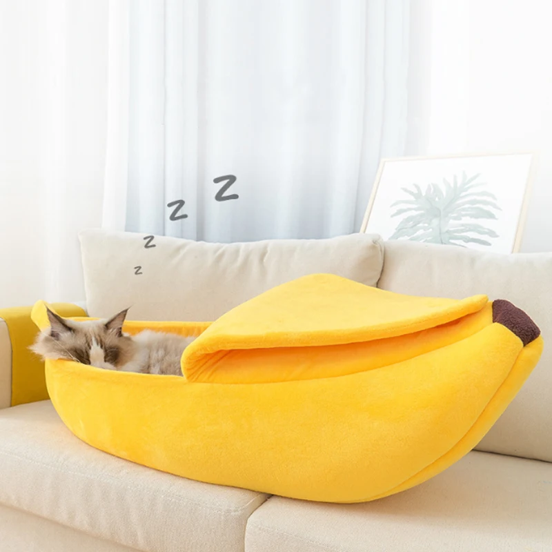 Banana Shape Pet Dog Cat Bed House Mat Durable Kennel Doggy Portable