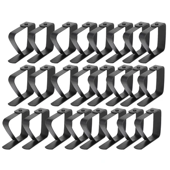 

24 Pcs Tablecloth Clips, Stainless Steel Clamps for Picnics, Restaurants and Weddings,Black