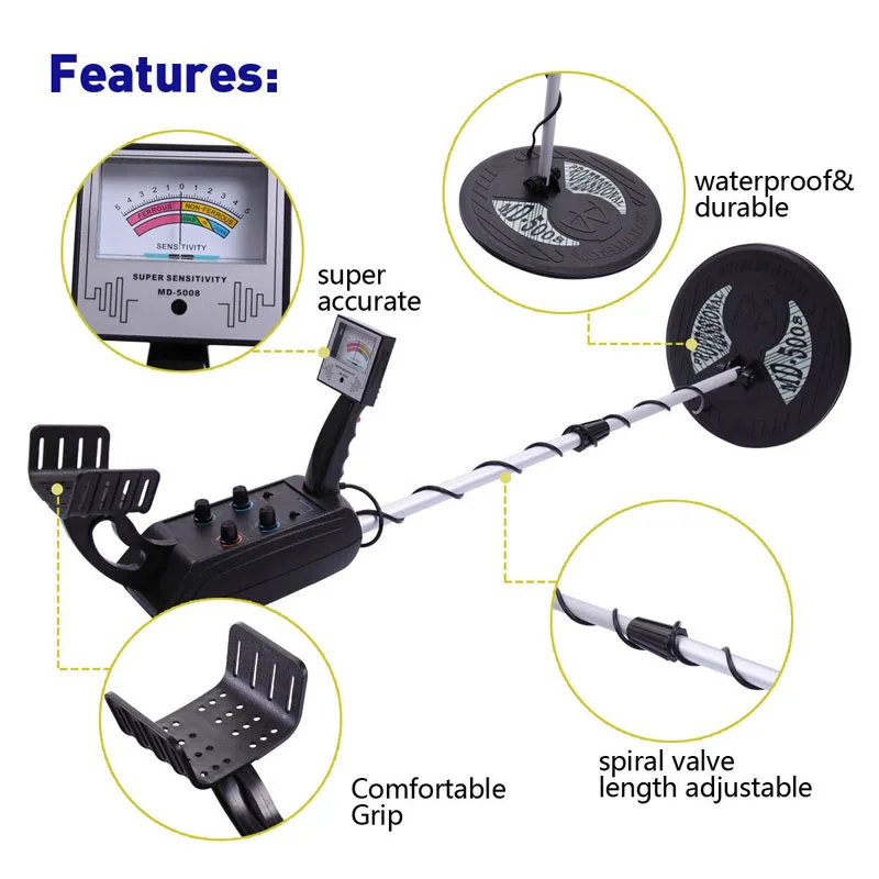 Metal Detector Underground Professional Depth 2 5m Search Finder Gold Detector Treasure Hunter Detecting Pinpointer Waterproof