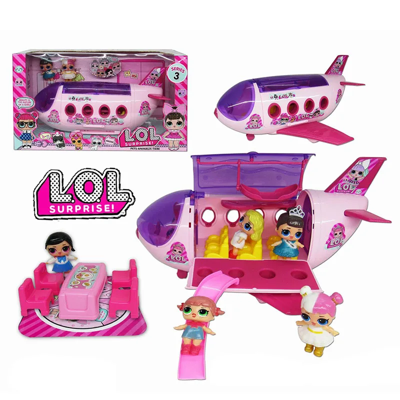 

Lol Surprise Dolls Toys Original LoL Dolls Aircraft Restaurant Toy Anime Figure Model Collection DIY Birthday Gifts for Girls