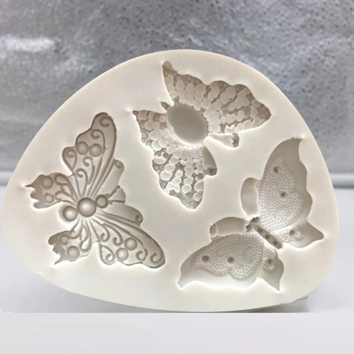 В форме бабочки Fondant (сахарная) силиконовая форма для выпечки в цветка мыла и