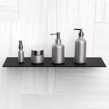 

Nordic Bathroom Accessories Space aluminum Black Bathroom Shelves Kitchen Wall Shelf Shower Storage Rack 30-60cm Lenght