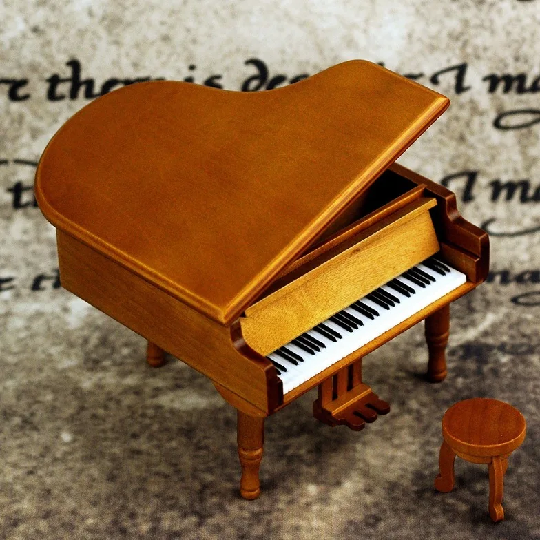 

Free shipping Wooden Piano Music Box, Eight Music Box, Home Decoration Crafts for Students and Teachers'Birthday Gifts