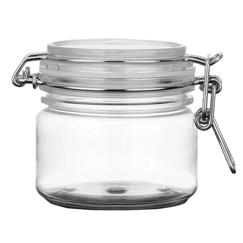 Round Clear Pet Plastic Latch Lid Air Tight Sealed Cosmetic Bottle Jars Makeup Facial Body Mask Cream Lotion Food Storage Hermet Round Clear Pet Plastic Latch Lid Air Tight Sealed Cosmetic Bottle Jars Makeup Facial Body Mask Cream Lotion Food Storage Hermet