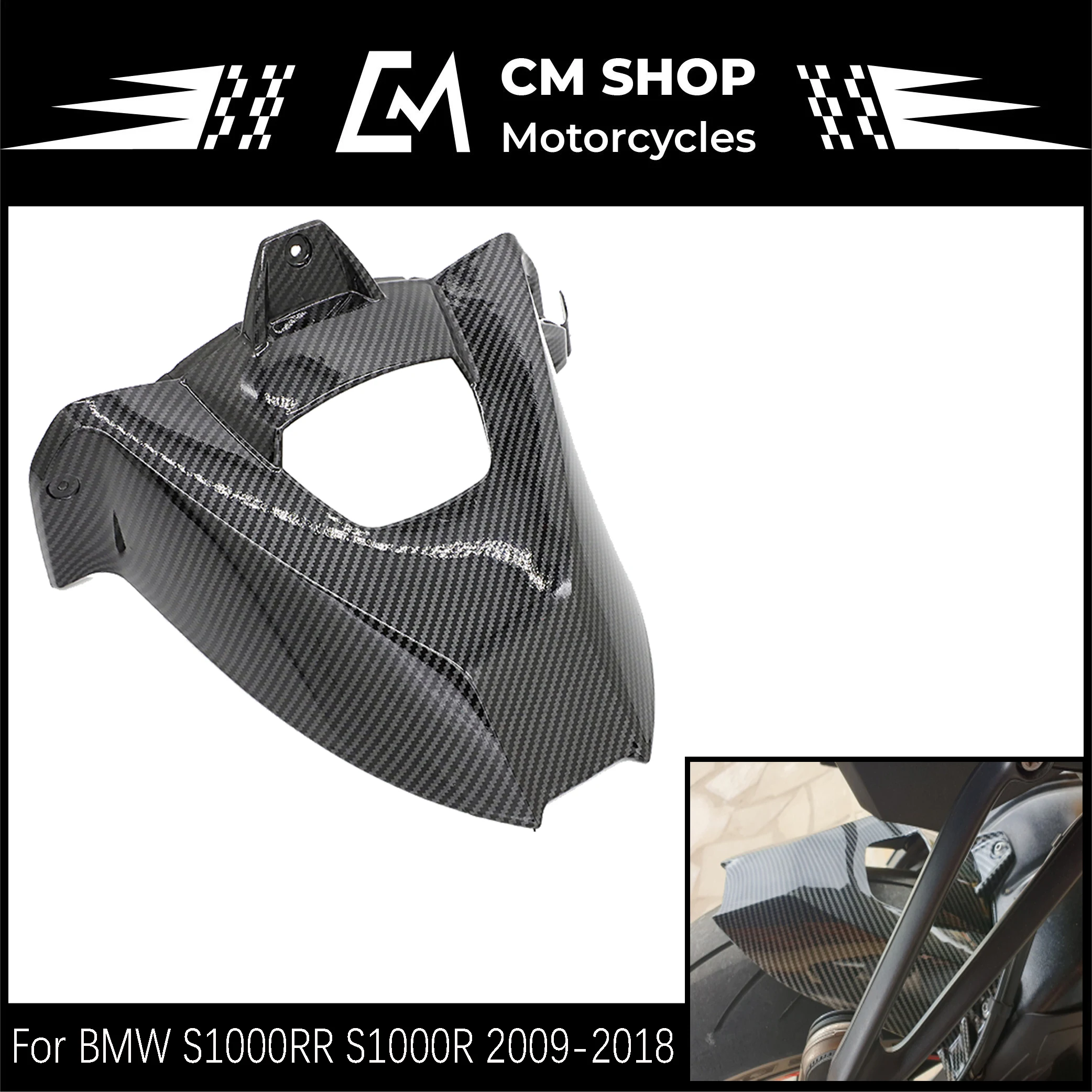 

Suitable For BMW S1000RR S1000R 2009-2018 Motorcycle ABS Parts Carbon Fiber Rear Wheel Guard Splash-Fillable Mudguard Fairing