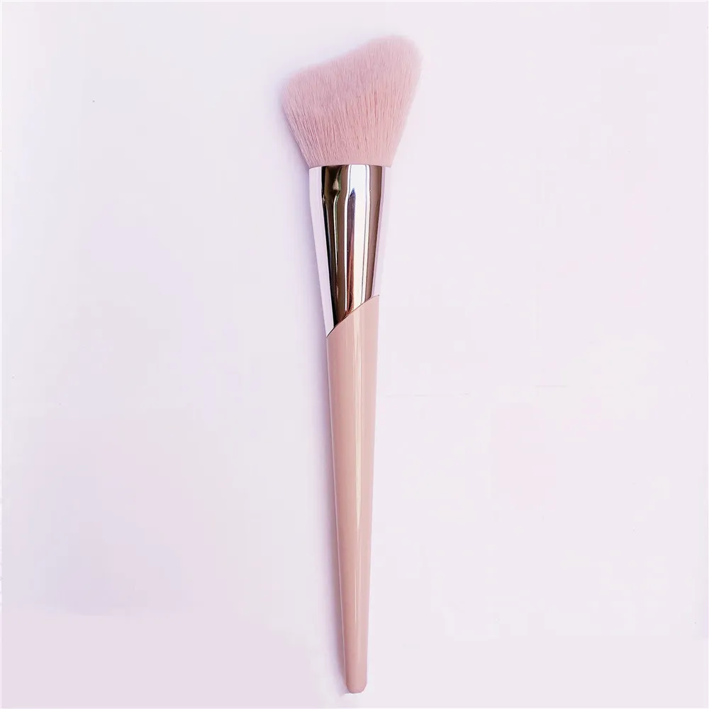 Cheekhugging Bronzer Makeup Brush 190 Pink Uniqueshaped Face Powder
