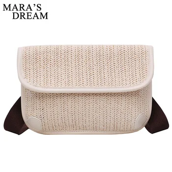 

Mara's Dream 2020 New Summer Casual Fashion Straw Multi-purpose Shoulder Messenger Chest Bag Waist Bag Wild Wide Shoulder Bag