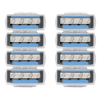 

2019 New Design 4Pcs/8Pcs Men's Shaving Blades With Mache 3 High Quality Shaver 4-layer Razor Blade Compatible