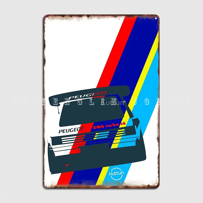 Retro Group B 205 T16 Rally Car Peugeot Sticker – Perfect For Tool Box Or Custom Decor