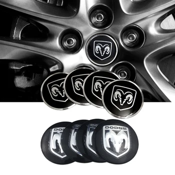

56MM Wheel Center Hub Caps Sticker for Dodge Logo Ram 2500 1500 Journey Caliber Charger Challenger Nitro Durango Car Accessories