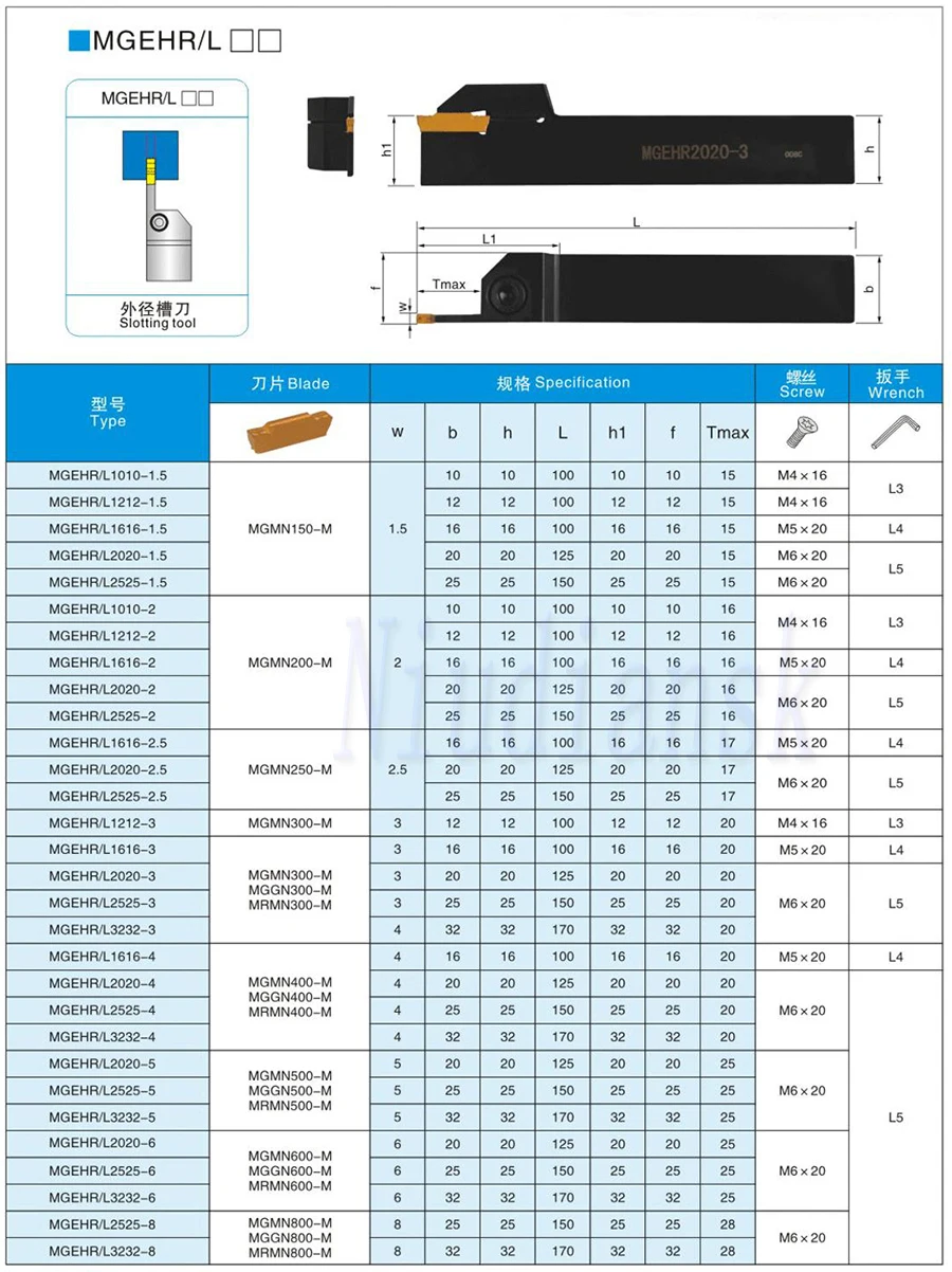 ranhura externa mm 2mm mm 3mm 4mm