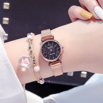 

Vintage leather quartz women watch elegant ladies bracelet wristwatch women's fashion luxury dress watch female steel clock