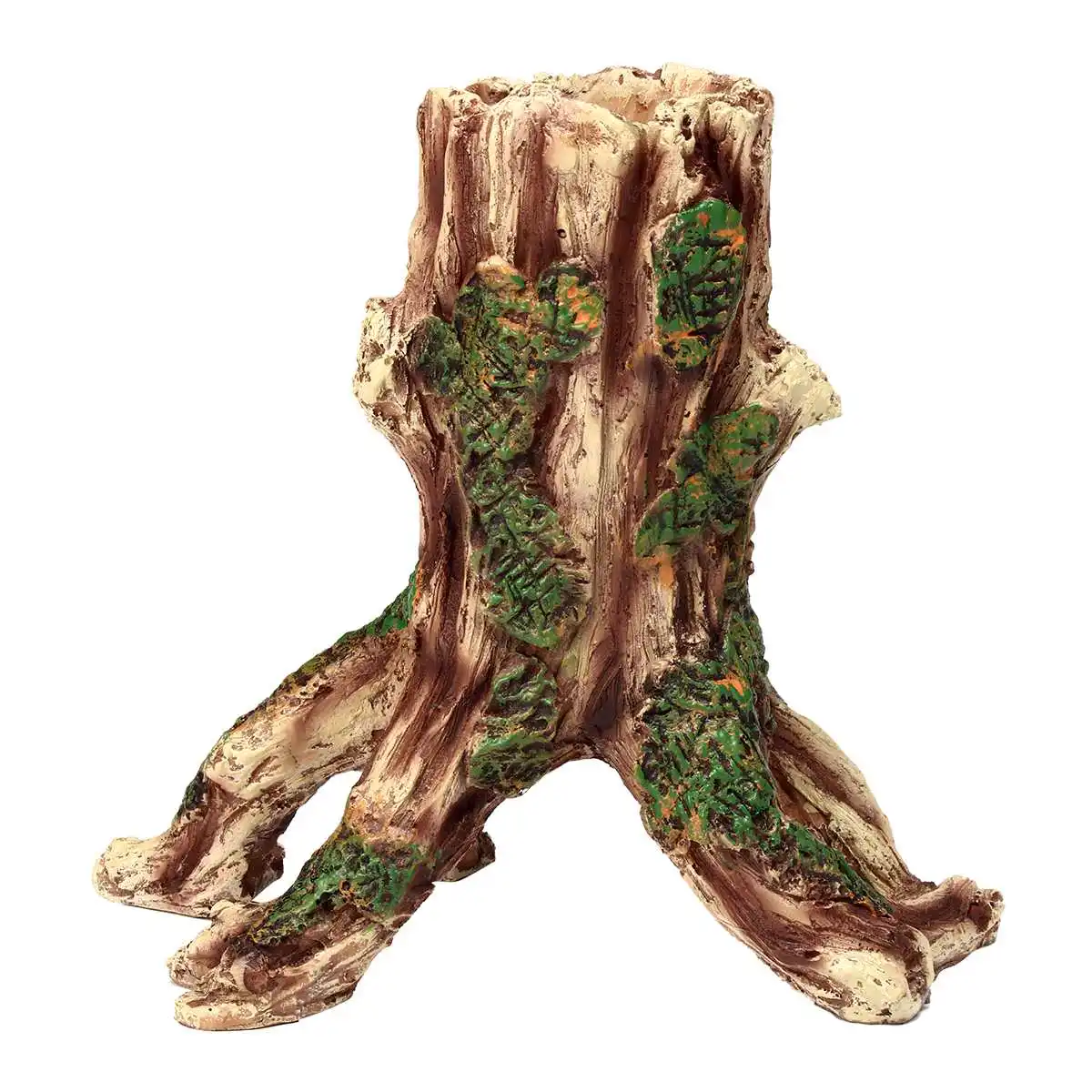 

Hot Resin Breeding House Root Resin Hollow Simulation Tree Hiding Cave Rockery Tree Head Aquarium Reptile Habitat Landscaping De