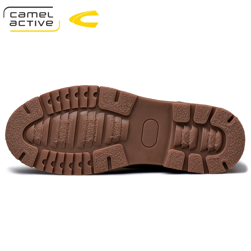 Мужские ботинки с высоким берцем Camel Active коричневые уличные из натуральной кожи в