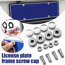 

1 Set Chrome Anti-theft Screws Car License Plate Bolts Frame Screws Anti Theft Rust Proof License Plate Frame Screw Wholesale