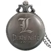 Gray Death Note Quartz Pocket Watch Double L Pendant Pocket Watch Chains Fobs Anime Necklace Accessories Colar Masculino Gifts ► Photo 1/6
