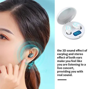 

A10 TWS Wireless Bluetooth 5.0 Earphones Noise Cancelling IPX6 Waterproof LED Display Screen In-ear Headset 3D Stereo Earbuds