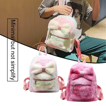 

Hot Sale Backpacks Not Easy to Damage Girls Plush Backpack Travel Schoolbag Kindergarten Student Casual Shoulder Bag
