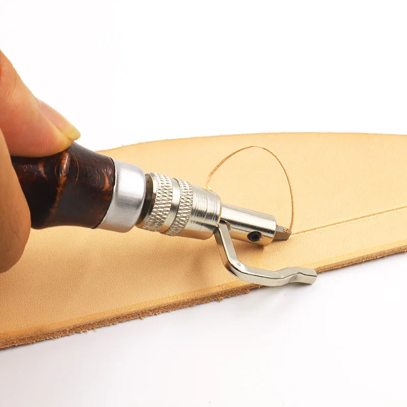 Grooving Device DIY Leather Tool Processing Skin Edges Leather Craft Stitching Hammer Fold Working Tools