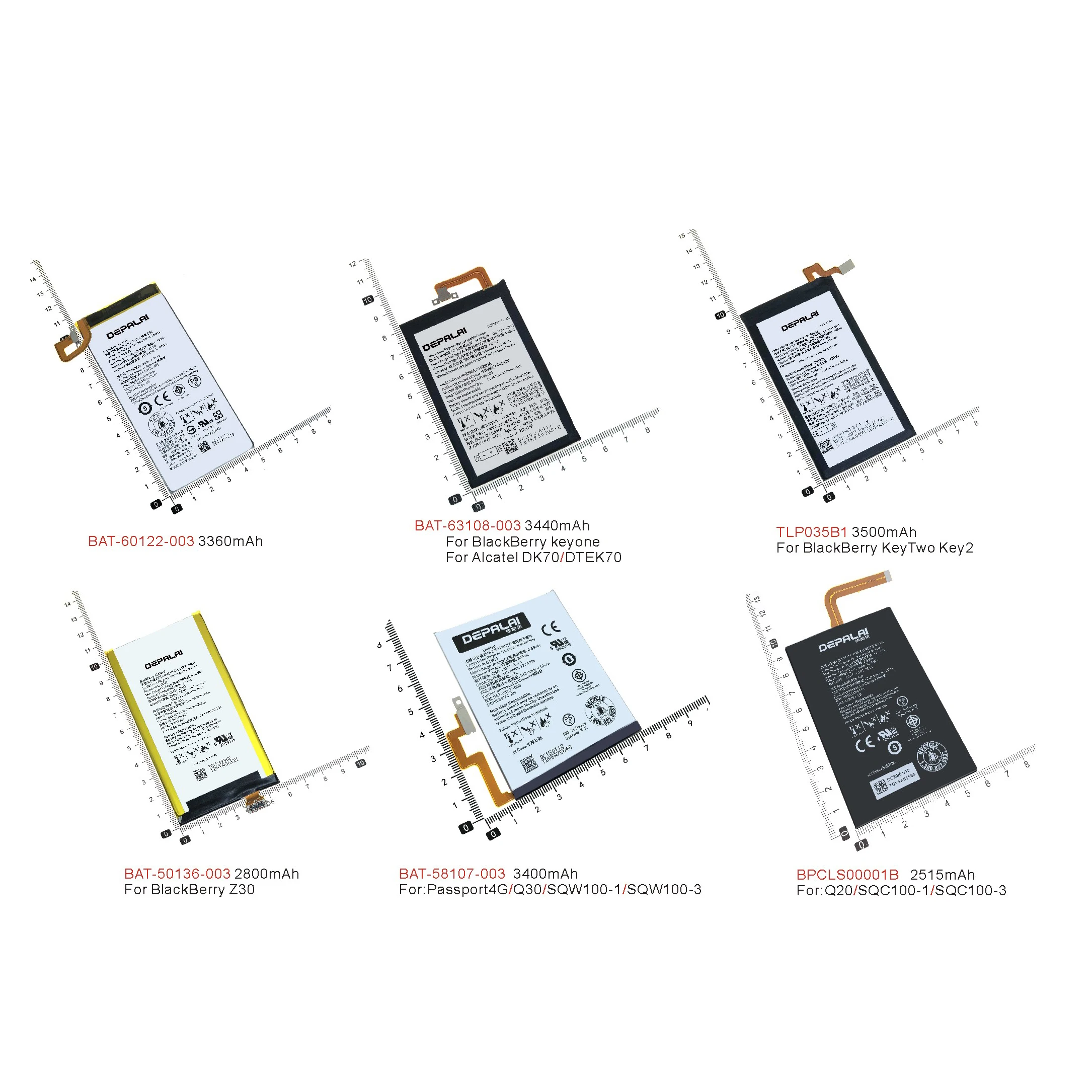 

BAT-60122-003 For BlackBerry keyone Key2 Z30 Q20 battery DK70 Q30 BAT-63108-003 TLP035B1 BAT-50136-003 BAT-58107-003 BPCLS00001B