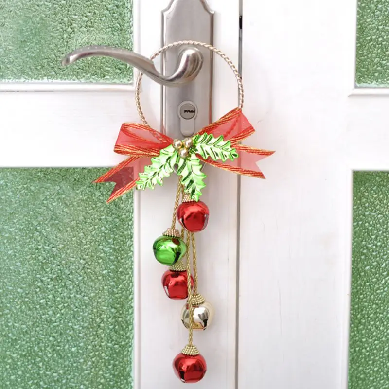 Рождественская елка Красочный декоративный элемент рождественские звенящие колокольчики украшение подвесной орнамент кулон колокольчик украшение для подвешивания на двери
