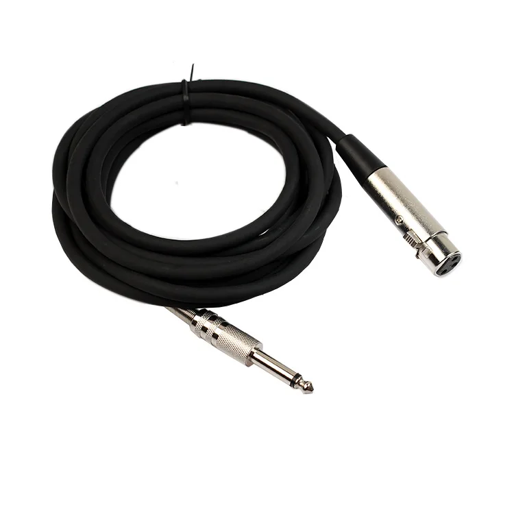 3-Pin XLR Male to 1/4" 6.35mm Mono Female Jack Audio Cable Mic AMP Adapter 