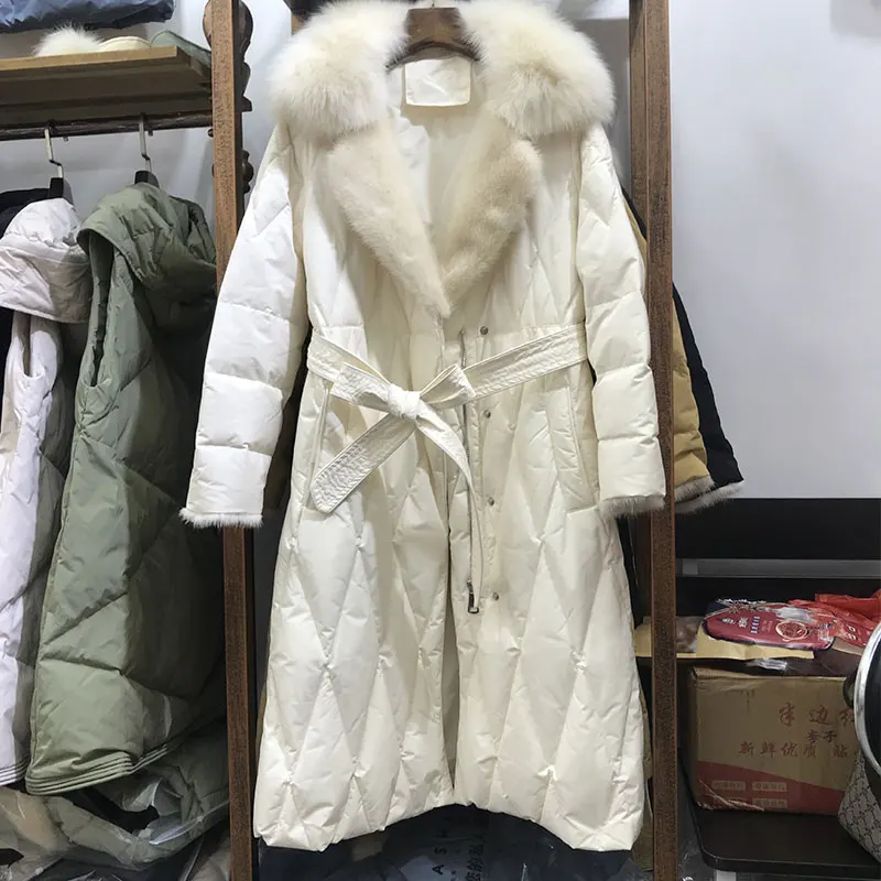 High-end Fox Fur collar Down Coat Women Parkas