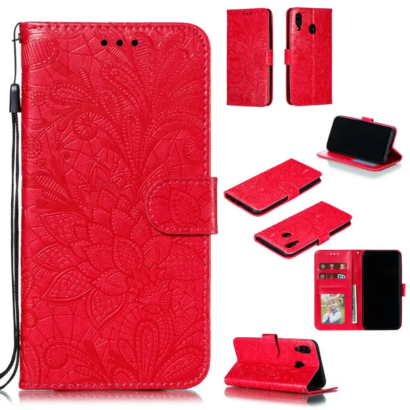 

For SamSuang Galaxy M30 Case Leather Flip Wallet Card Slot Stand Soft Silicone Back Cover For SamSuang M 30 Anti-fall Cover