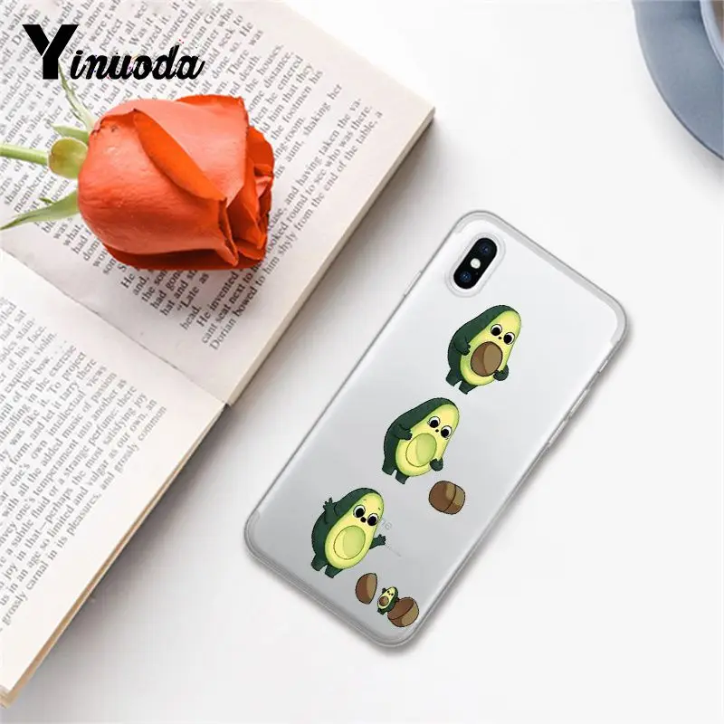 A3 Yinuoda мультфильм милый авокадо DIY окрашенный чехол для iPhone X XS MAX 6 6s 7 7plus 8 8Plus 5 5S SE XR 10 - Цвет: A3