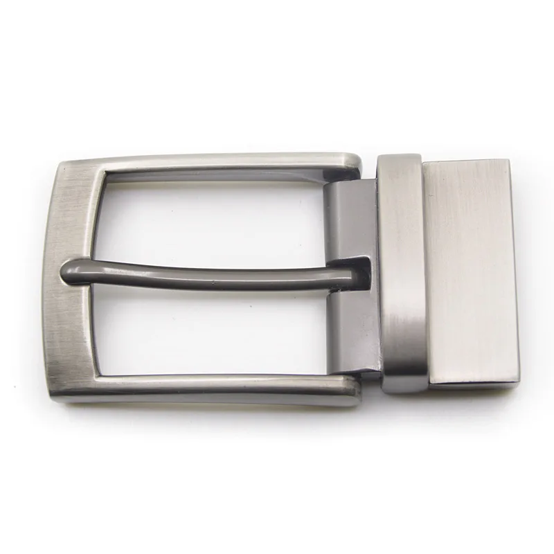 1PC 35mm Metal Men Belt Buckle Clip Rotatable Bottom Single Pin Half DIY Replacement Gray Silver Craft Strap |