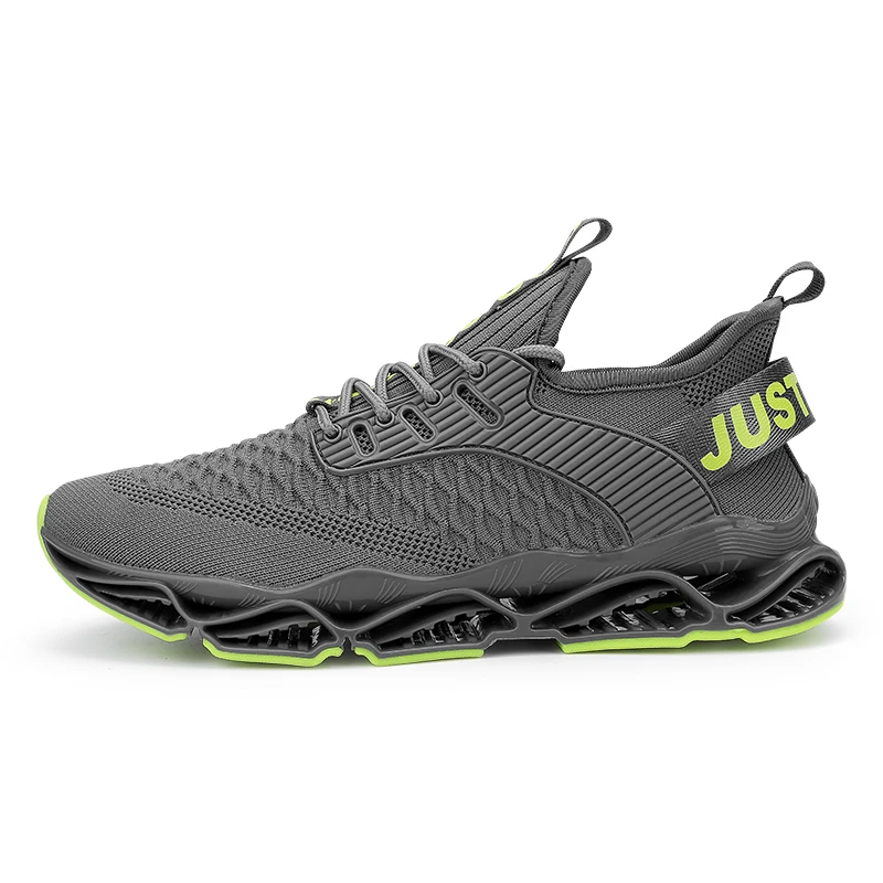 Лезвие спортивная обувь для мужчин дышащие сетчатые носки кроссовки противоскользящая амортизирующая подошва Спортивная обувь для тренировок Zapatills - Цвет: gray-2