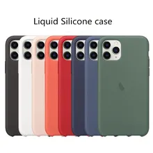 Официальный жидкий силиконовый чехол для телефона для iPhone 11 Pro Max чехол для iPhone XR X XS Max 7 8 6 6s Plus с логотипом