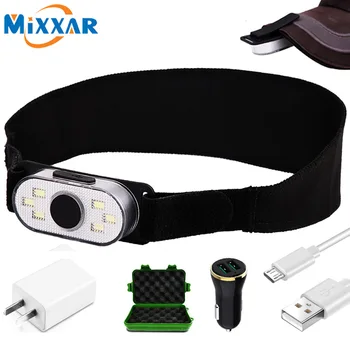 

ZK20 USB LED Headlamp Rechargeable Headlight lampe frontale Waterproof cap light Running Camping Head Lamp/light torch
