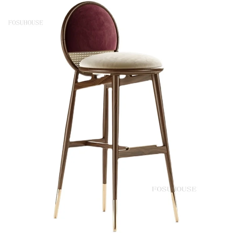 Tanio Z litego drewna salon wypoczynek krzesło barowe