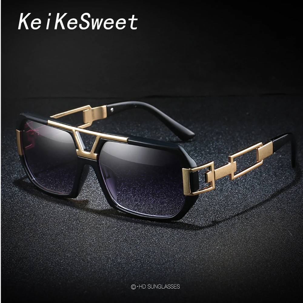 KeiKeSweet, модные, металлические, дизайнерские, Ретро стиль, мужские солнцезащитные очки, стимпанк, прозрачные, для мужчин, женщин, лучи, зеркальные, солнцезащитные очки, оттенки, очки