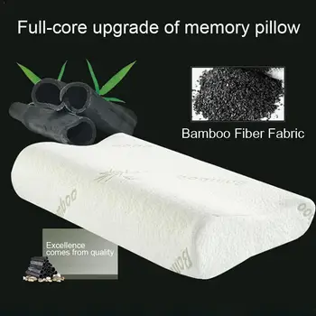 

Children Adjustable Bamboo Pillow Slow Rebound Memory Foam Pillow Support Shoulder Memory Foam Contour Care For Neck Health B4A3