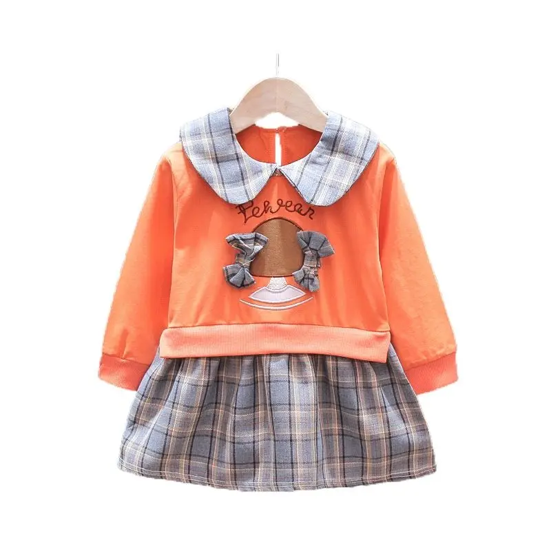 

Children's Clothing Spring Autumn New Style Sweater Dress Small Medium Girl Fashion Cartoon Long Sleeve Princess Dress