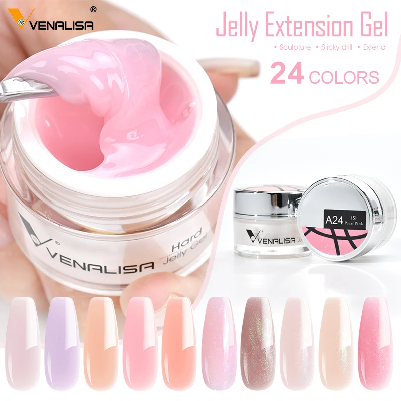 Venalisa 15ml Jelly Extension Nail Gel 24 Color Nail Extend French Gel
