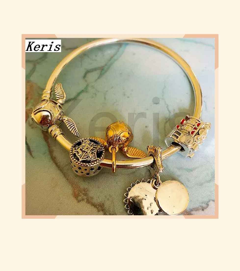 

High Quality Original 1:1 100% Silver Gold Bead Train String Bracelet With Free Package